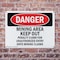 Signmission Mining Area Keep Out Danger Sign, Plastic, 14in W x 10in L, 2PK OS-2PACK-DS-P-1014-L-1888 - alternate 3
